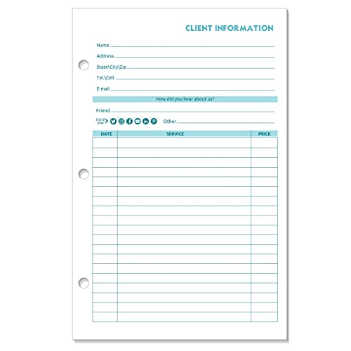 NextDayLabels Client Data Binder Insert Cards for Hairdresser, Salon, Beautician, Spa, Nail Salons, Cosmetologist etc. 5.5" X 8.5", 100 Cards Per Pack - Image 1