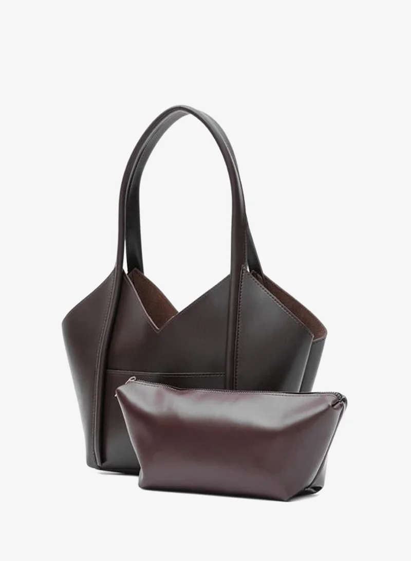 Shule Bags  Geza Asymmetric Shoulder Bag Dark Coffee. for Women | Best Price UAE