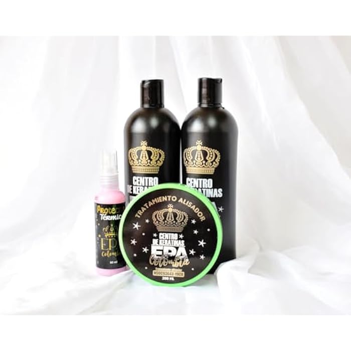 EPA COLOMBIA Keratina | Con BIOTINA, Aceite de Argán, Ricino, Proteínas y Aminoácidos. Repara, hidrata, suaviza y da brillo espejo. Orgánico. Libre de formol y amoníaco. 100% liso 4-6 meses.
