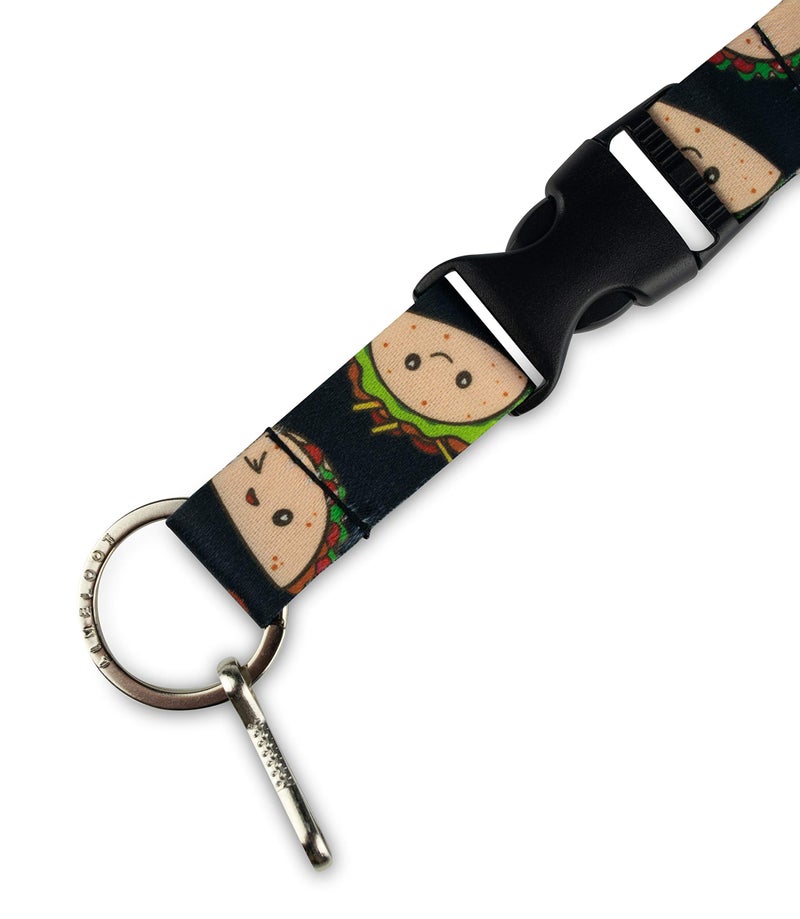 Limeloot Tacos Neck Lanyard for Keys, ID Badges, and Accessories - Cool Lanyard with Quick Release Buckle and Key Chain Holder - Image 2