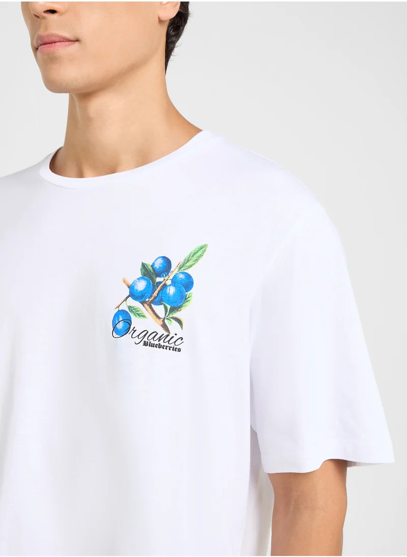 جاك اند جونز Jorbradley Graphic Crew Neck T-Shirt