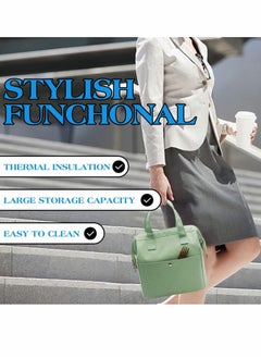 Y&D Lunch Bag Bento Bag, Thickened Thermal Insulation Refrigerated Tote Box Carrying for Students Ladies Men Picnic Work Outdoor (Light Green)  - Image 5