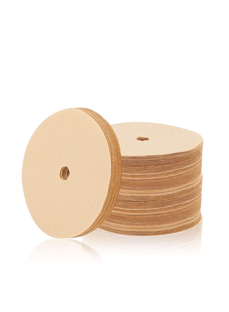 SYOSI 200Pcs Disposable Coffee Paper Filter Unbleached Percolator Coffee Filters, 3.75In Disposable Coffee Paper Filter, Disc Coffee Filters for Bozeman Percolator (Brown)  - Image 1