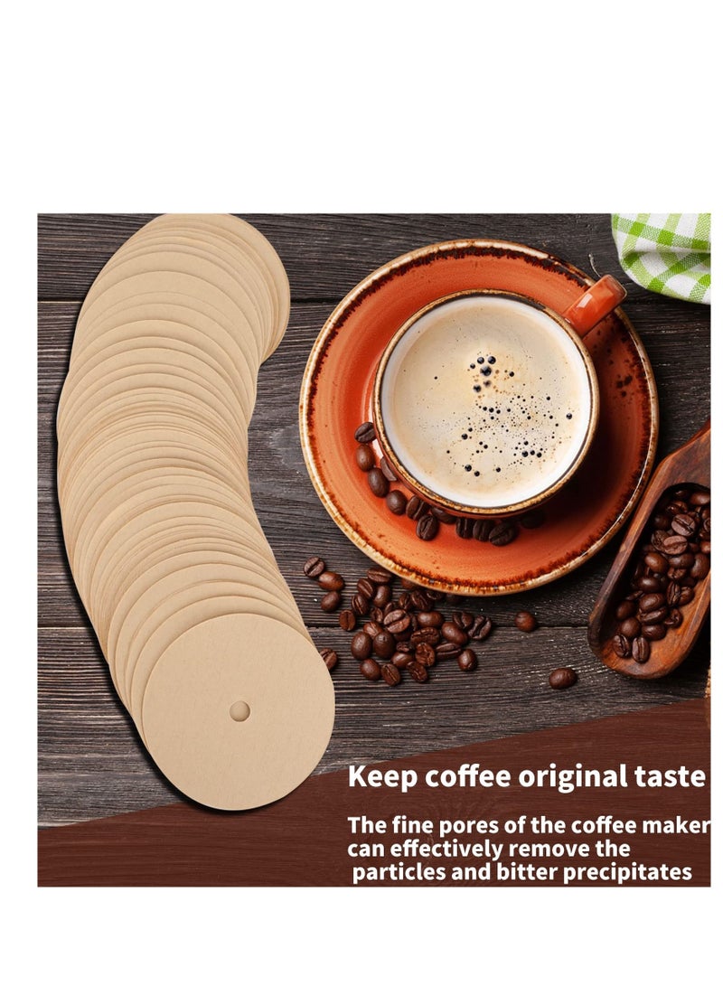 SYOSI 200Pcs Disposable Coffee Paper Filter Unbleached Percolator Coffee Filters, 3.75In Disposable Coffee Paper Filter, Disc Coffee Filters for Bozeman Percolator (Brown)  - Image 5