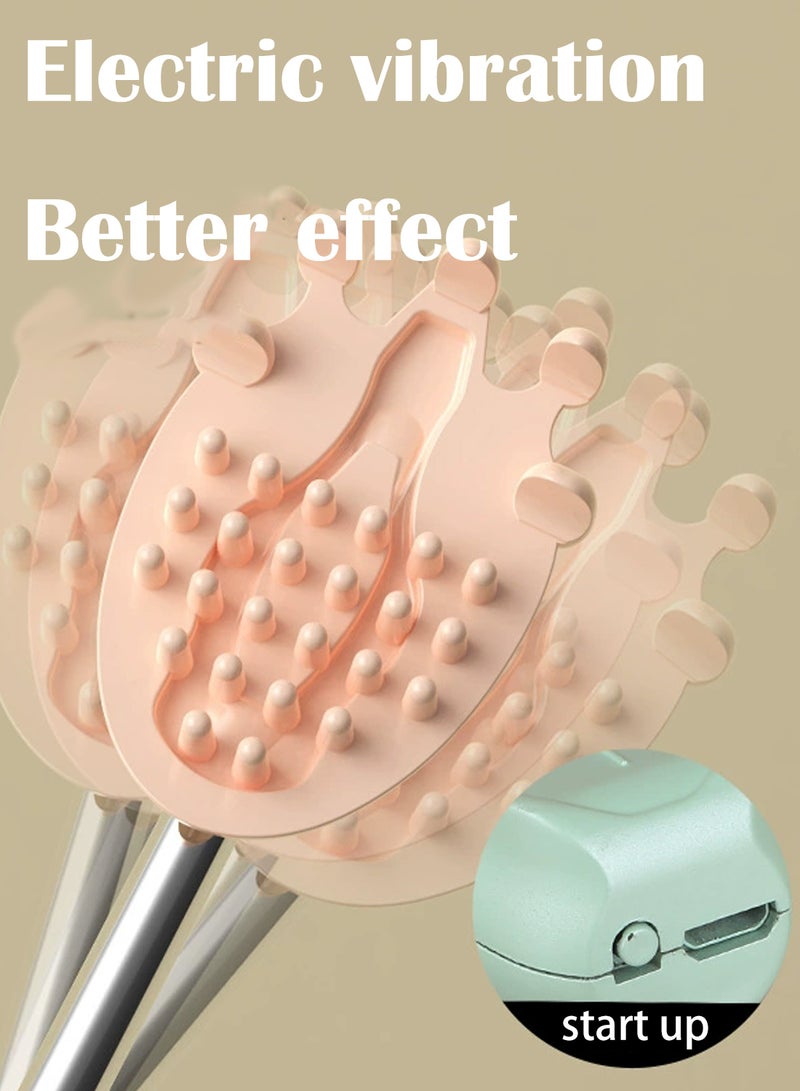 إسكدنيا كاشط الظهر الكهربائي مع تدليك فروة الرأس، كاشط تلقائي مضاد للحكة مع مقبض تلسكوبي، كاشط محمول للجسم مع مخالب عريضة، مناسب للبالغين، النساء، الرجال، الرأس والساقين - Image 2