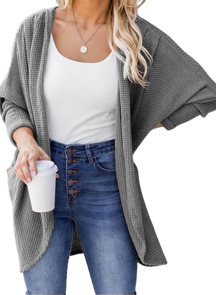 Loquat Women's Autumn And Winter New Fashion Simple Knit Cardigan