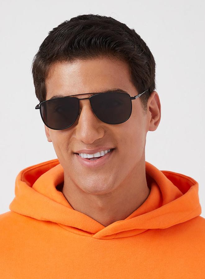 30Sundays Rova,Men Sunglasses, Aviator Sunglasses, UV Protection: UV400 (Black,Grey) - Image 4