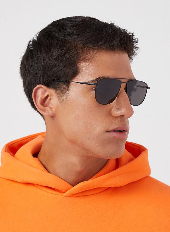 30Sundays Rova,Men Sunglasses, Aviator Sunglasses, UV Protection: UV400 (Black,Grey) - Image 5