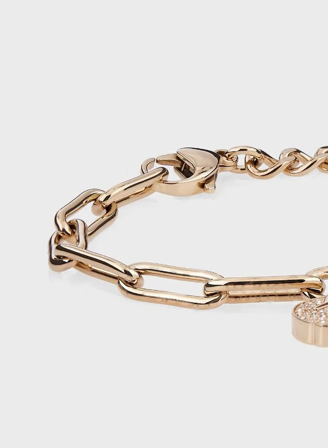 LACOSTE Crocodile Bracelet with a Crocodile-Shaped Charm - 2040147