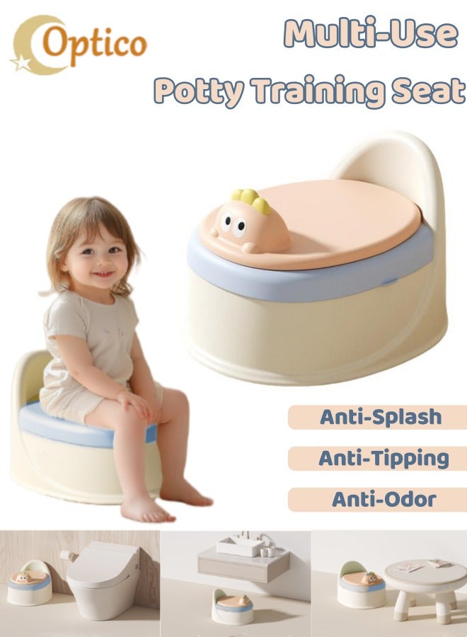 Baby Potty Seat, Potty Training Seat Potty Training Toilet Detachable Potty Trainer Kids Potty Chair with Raised Splash Guard Training Toilet Chair Training Potty System with 50Pcs Cleaning Bags + Brush for Toddlers Kids Boys Girls - Image 1