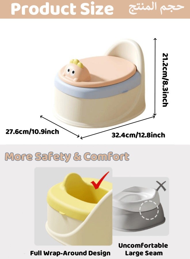 Baby Potty Seat, Potty Training Seat Potty Training Toilet Detachable Potty Trainer Kids Potty Chair with Raised Splash Guard Training Toilet Chair Training Potty System with 50Pcs Cleaning Bags + Brush for Toddlers Kids Boys Girls - Image 2