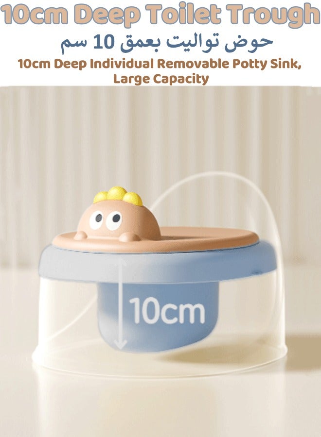 Baby Potty Seat, Potty Training Seat Potty Training Toilet Detachable Potty Trainer Kids Potty Chair with Raised Splash Guard Training Toilet Chair Training Potty System with 50Pcs Cleaning Bags + Brush for Toddlers Kids Boys Girls - Image 5