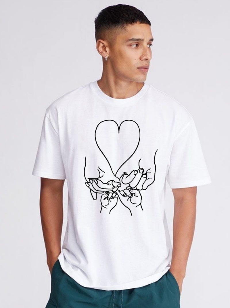 Lepiska Family T-Shirt - Mother Father Child Hands Printed T-Shirt - Family Combination T-Shirt - Hands and Heart Family T-Shirt - Child Adult All Sizes - Image 1