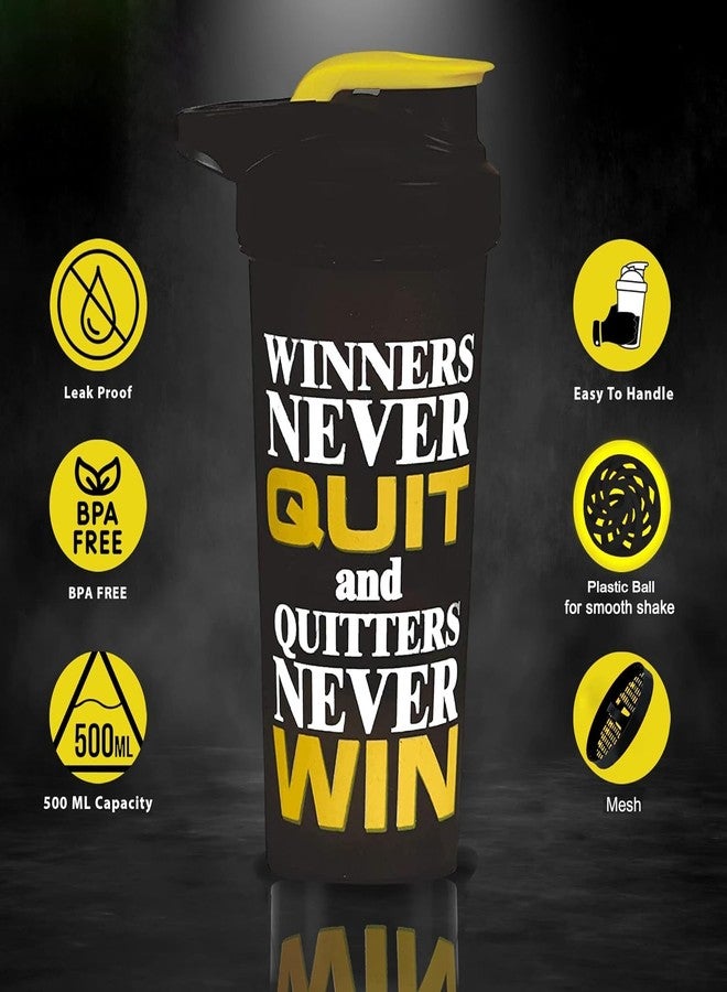 FIT FOCUS Ultimate 4-in-1 Fitness Gear Set with My Gym Duffel Bag,Winner Never Protein Shaker, Workout Gloves and Hand Grip, (Yellow+Blue) - Image 2