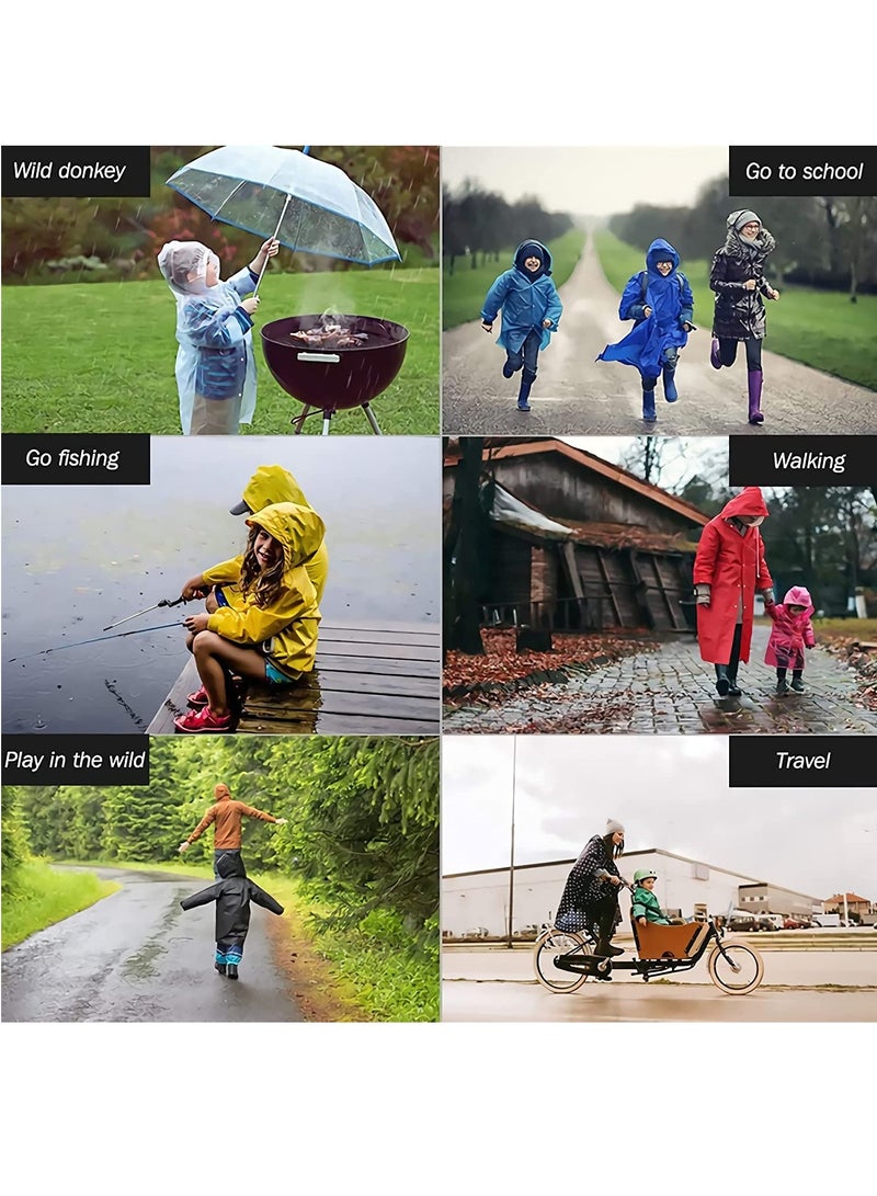 KASTWAVE Waterproof Rain Coat, EVA Portable Rain Poncho, for Girls Boys Toddler Rainwear Rain Jacket Cape, Reusable Children Raincoat for Outdoor Climbing Cycling Hiking Camping.  - Image 5