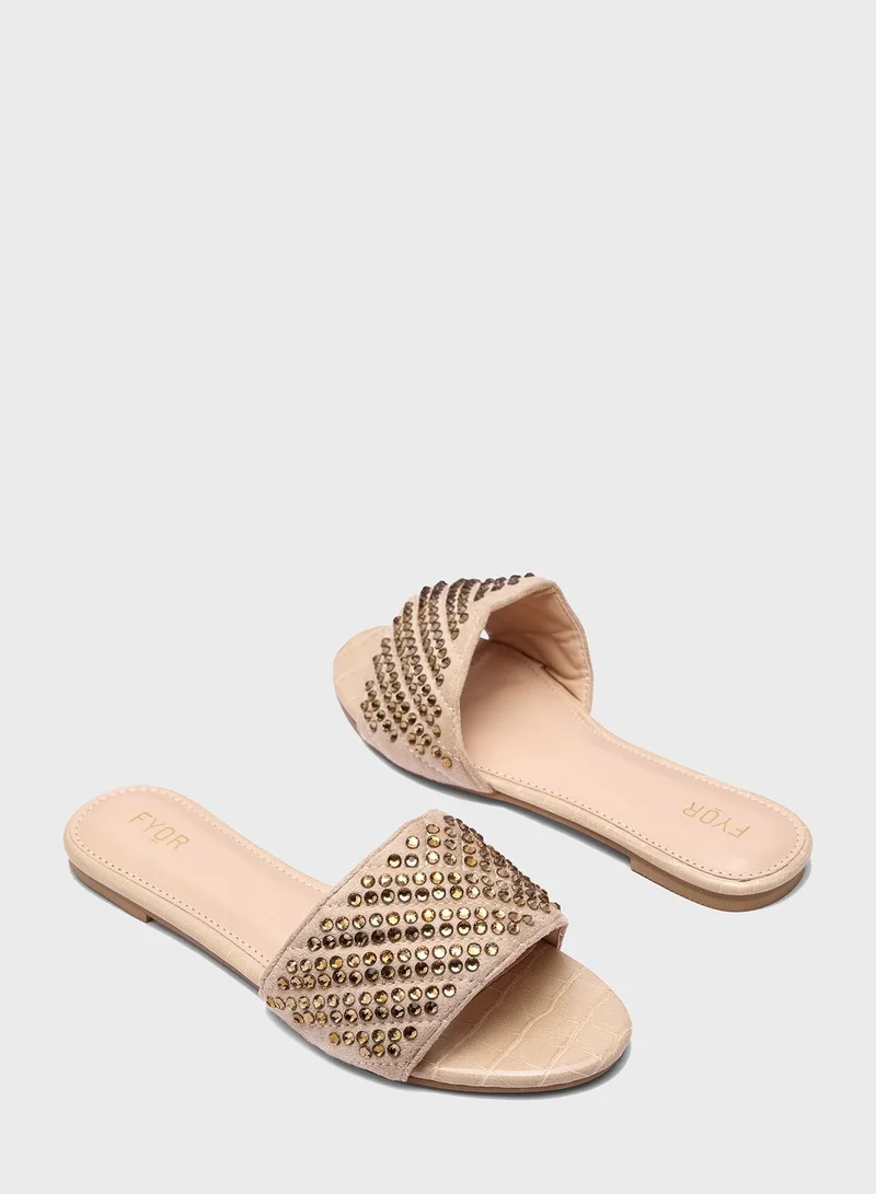 FYOR Open Toe Flat Sandals