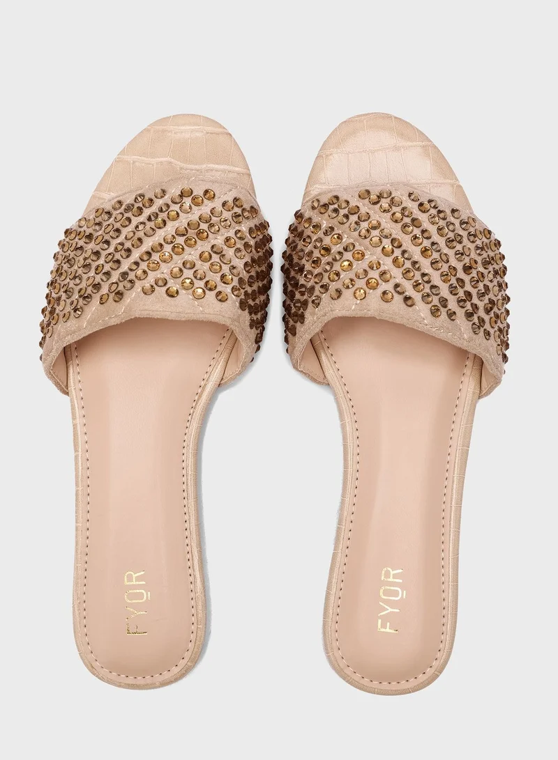 FYOR Open Toe Flat Sandals