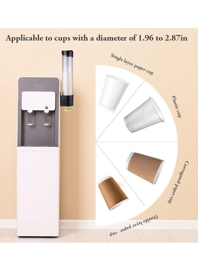 SYOSI Cup Dispenser Fits 5oz - 7oz Cone or Flat Bottom Cups, Cup Dispenser for Water Cooler, Pull Type Paper Water,Disposable Automatic Remove Cup Holder, Cup Dispenser Wall Mount - Image 3