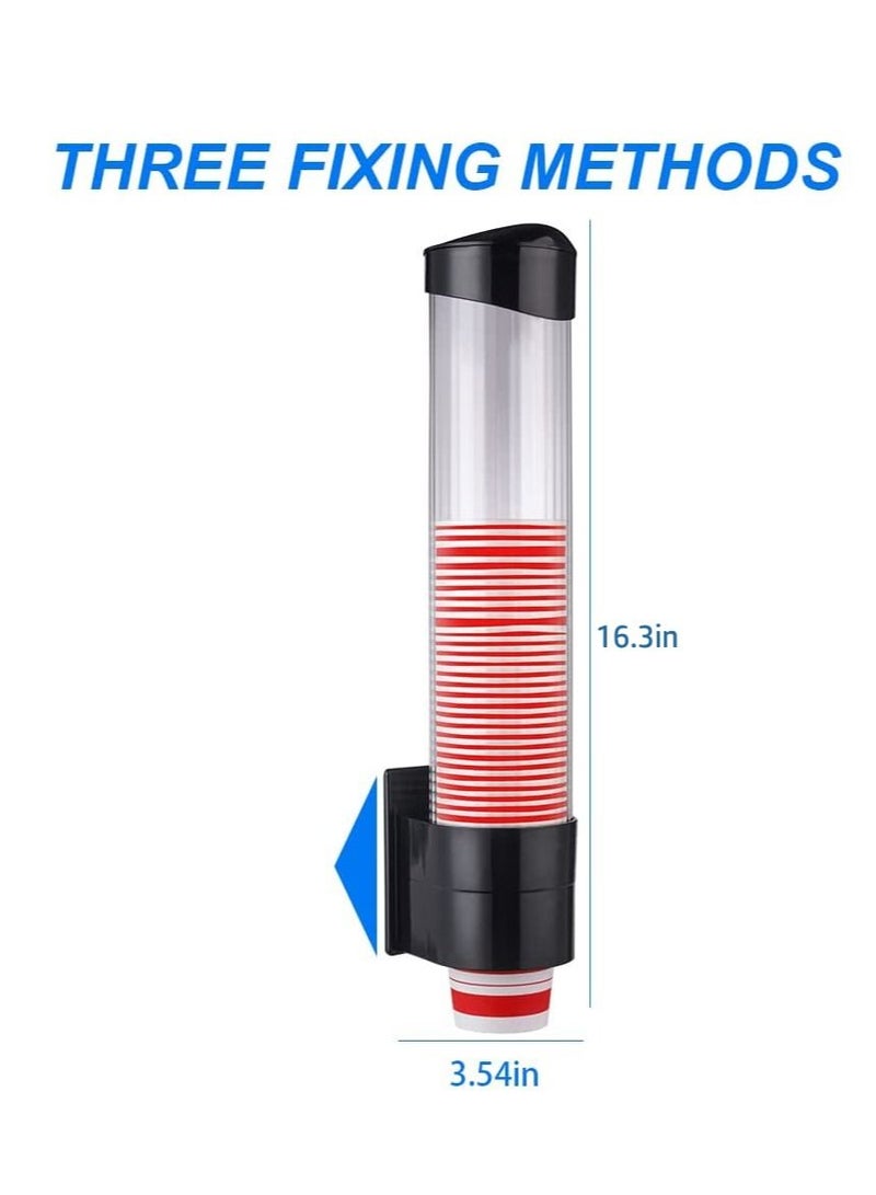 SYOSI Cup Dispenser Fits 5oz - 7oz Cone or Flat Bottom Cups, Cup Dispenser for Water Cooler, Pull Type Paper Water,Disposable Automatic Remove Cup Holder, Cup Dispenser Wall Mount - Image 4