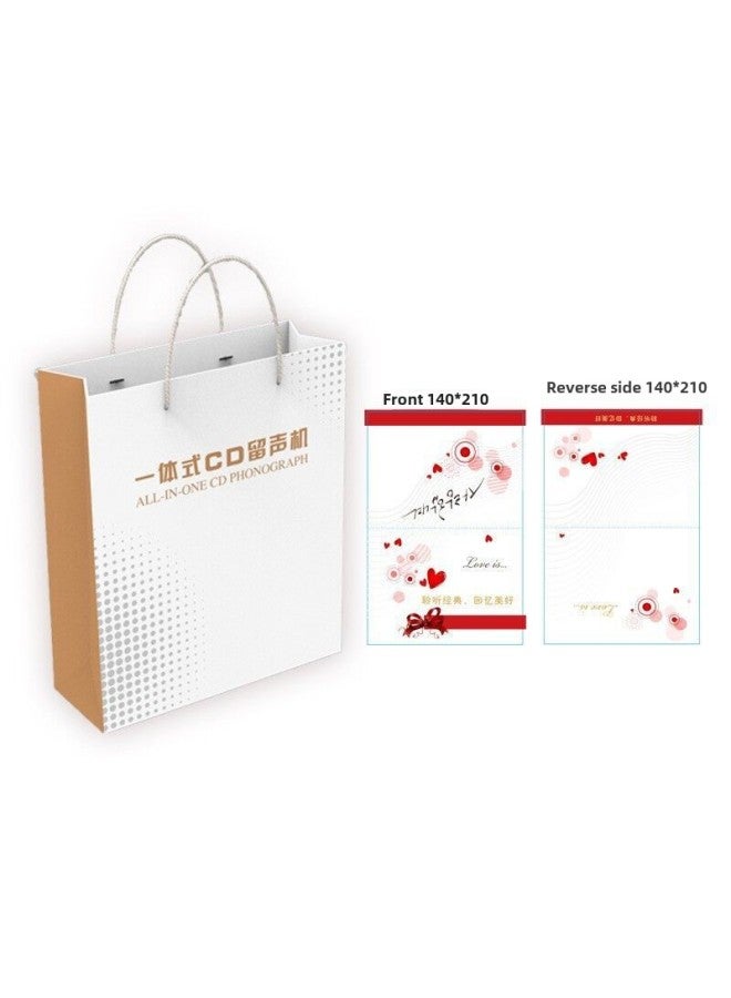 Retro Multi-function CD Player CD Player High Fidelity Sound Quality Portable Rechargeable CD Disc Player Supply-Body Color:X100 Brown + Gift Bag Greeting Card  - Image 1