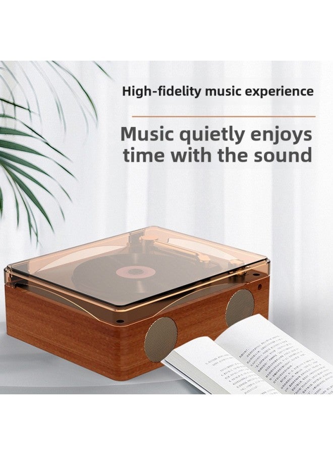 Retro Multi-function CD Player CD Player High Fidelity Sound Quality Portable Rechargeable CD Disc Player Supply-Body Color:X100 Brown + Gift Bag Greeting Card  - Image 3