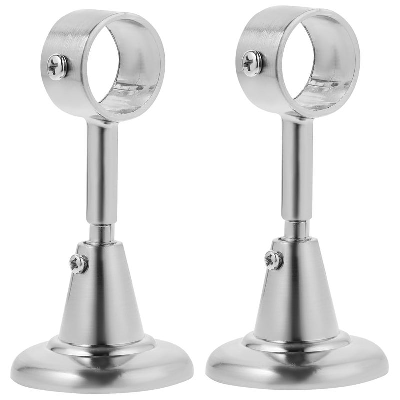 VORCOOL 2pcs 28mm Diameter Curtain Rod Decorative Ceiling Bracket Aluminum Alloy CeilingMount BracketSand Le Color