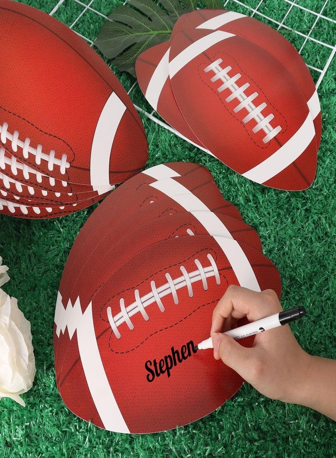 KINYFY 15 Pcs Football Cutouts, 11.8 x 7.1 Inches Football Paper Cutouts with Glue Points, Ball Bulletin Board Decorations for Game, Birthday, Sports-Themed Parties - Image 5