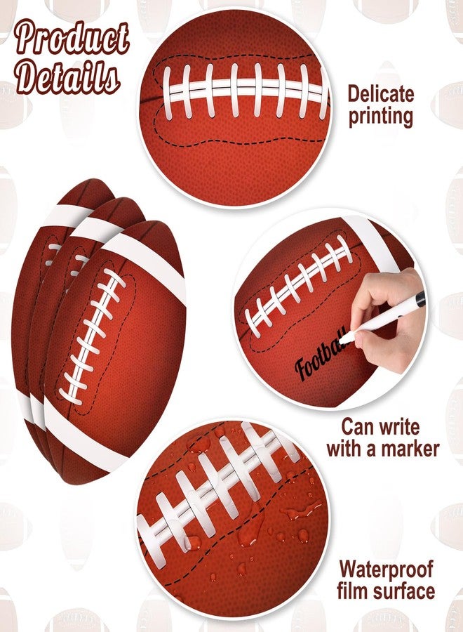 KINYFY 15 Pcs Football Cutouts, 11.8 x 7.1 Inches Football Paper Cutouts with Glue Points, Ball Bulletin Board Decorations for Game, Birthday, Sports-Themed Parties - Image 4