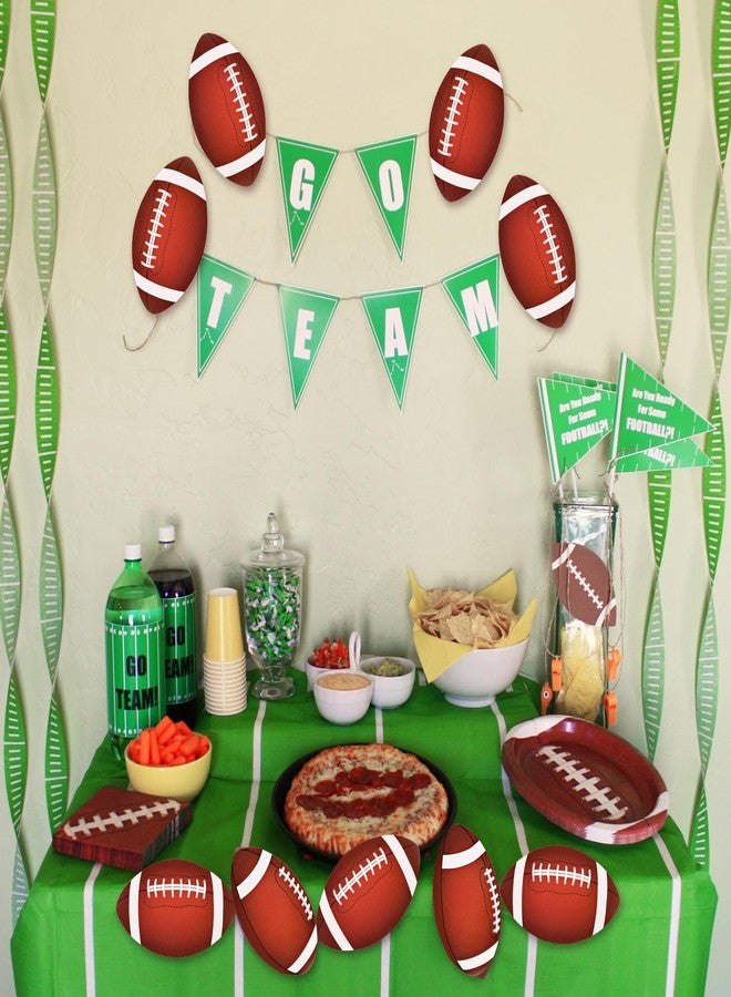 KINYFY 15 Pcs Football Cutouts, 11.8 x 7.1 Inches Football Paper Cutouts with Glue Points, Ball Bulletin Board Decorations for Game, Birthday, Sports-Themed Parties - Image 3