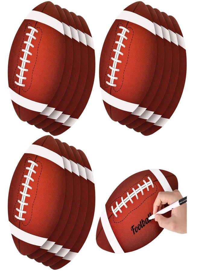 KINYFY 15 Pcs Football Cutouts, 11.8 x 7.1 Inches Football Paper Cutouts with Glue Points, Ball Bulletin Board Decorations for Game, Birthday, Sports-Themed Parties - Image 1