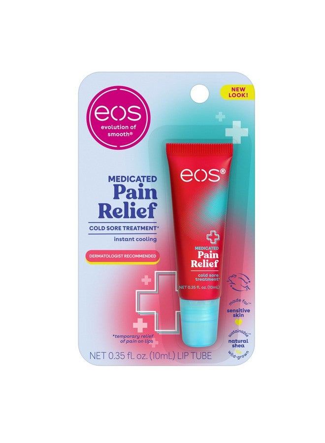 eos Medicated Lip Balm - The Fixer | Lip Care to Repair and Protect Chapped and Dry Lips | Instant Cooling and Pain Relief with Natural Ingredients | 0.35 oz - Image 1