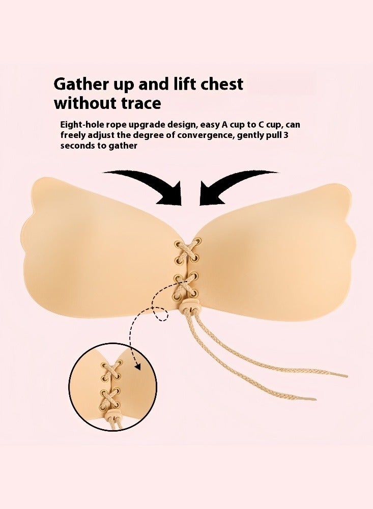 TAYYIB NOOR Women's Push Up Bra Adhesive Silicone Lift Up Bra Breast Shield Pads Strapless Bra - Image 2