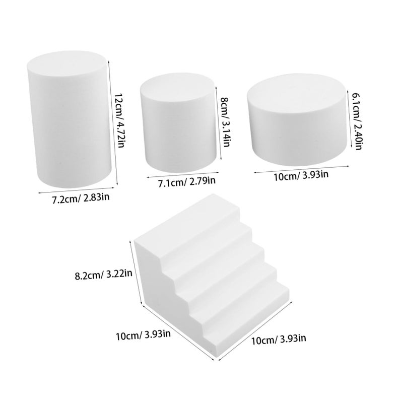 Geometric Foam Photo Prop Backdrop For Jewelry Makeup Studio Photography White - Image 3