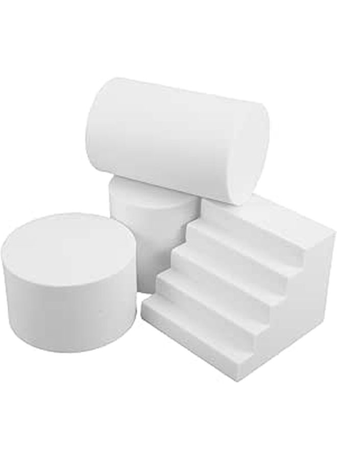 Geometric Foam Photo Prop Backdrop For Jewelry Makeup Studio Photography White - Image 1