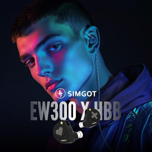 Linsoul SIMGOT EW300 1DD+1Planar+1PZT Hybrid Driver in Ear Monitor, Wired Earbuds IEM, Gaming Earbuds with Detachable Nozzles, Silver-Plated OFC IEM Cable for Audiophile Musician (EW300 HBB) - Image 5