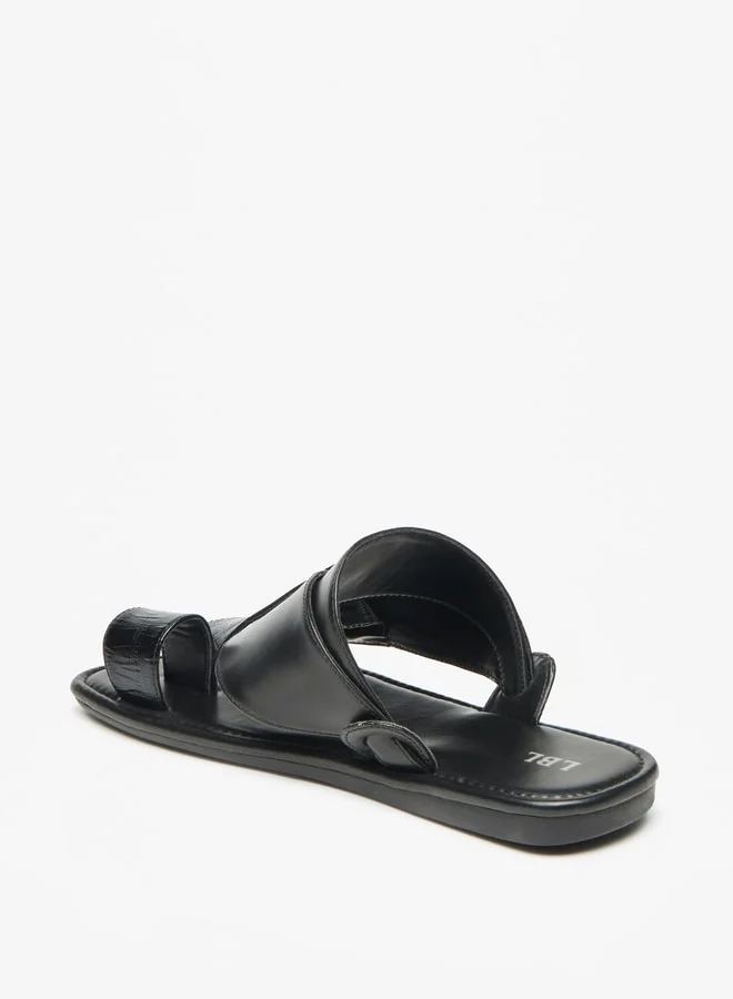 ال بي ال من شو اكسبرس Men Textured Slip-On Arabic Sandals with Toe Loop