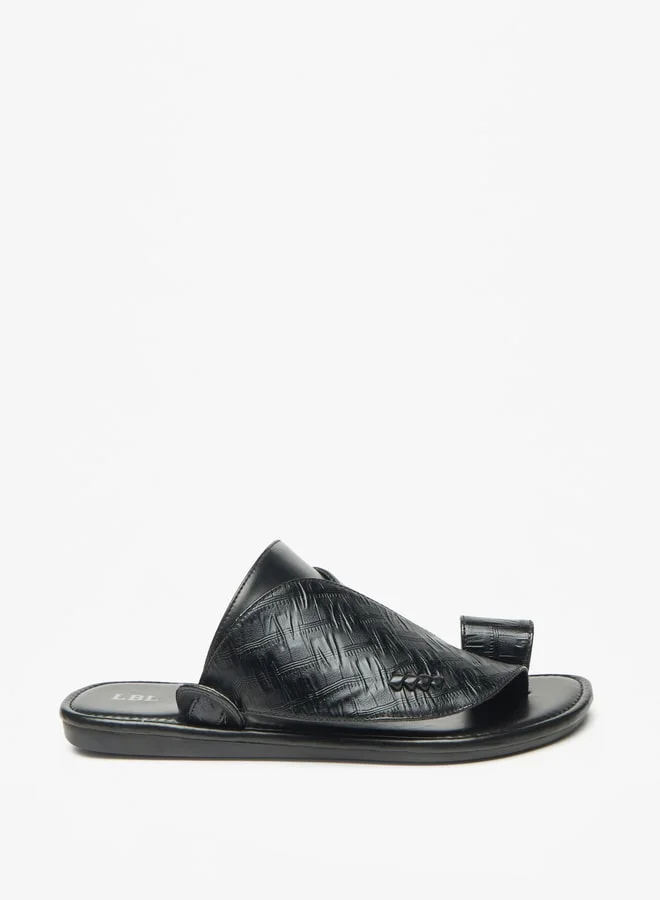 ال بي ال من شو اكسبرس Men Textured Slip-On Arabic Sandals with Toe Loop