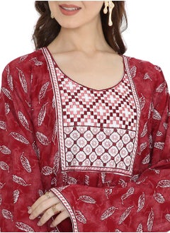 HANA & SARA LONG VISCOSE PRINTED WITH UNIQUE THREAD EMBROIDERY ARABIC KAFTAN JALABIYA DRESSES  - Image 3