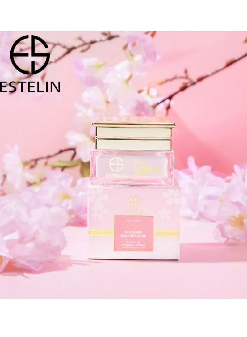 ESTELIN Cherry Blossoms Micro-Nutritive Regeneration Cream Moisturizing nourishing Smoothing Facial Cream 50 g - Image 2