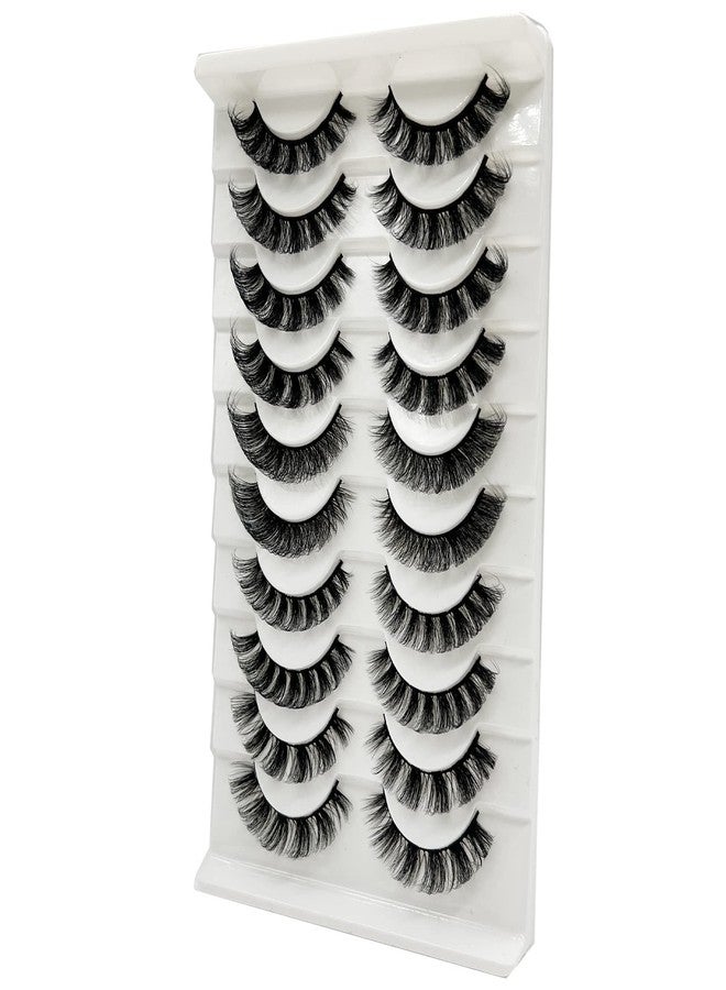 TIKILEY D Curl Strip Lashes That Look Like Extensions, Fluffy 3D Faux Mink False Eyelashes Naturl Look Russian Strip Lashes D Curl Cat Eye Lashes Pack - Image 2