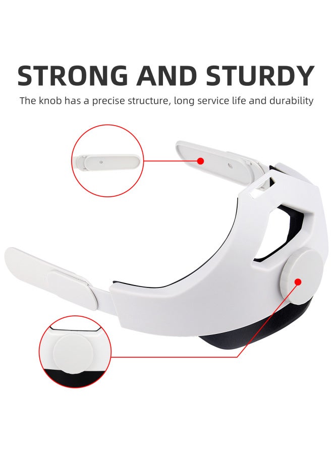 VR All-in-one 3D VR Glasses Suitable For Oculus Quest 2 Adjustable Head Wear Accessories Headband-Color:White  - Image 5