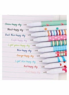 KASTWAVE Gel Pens, 10 Pack Color Cute Gel Ink Pens, Cartoon Stationery Ballpoint for Writing Drawing Gifts, Multi Colored Pens 0.38 mm Fine Point Pens for Women Girls Kids Children Students Gifts  - Image 2