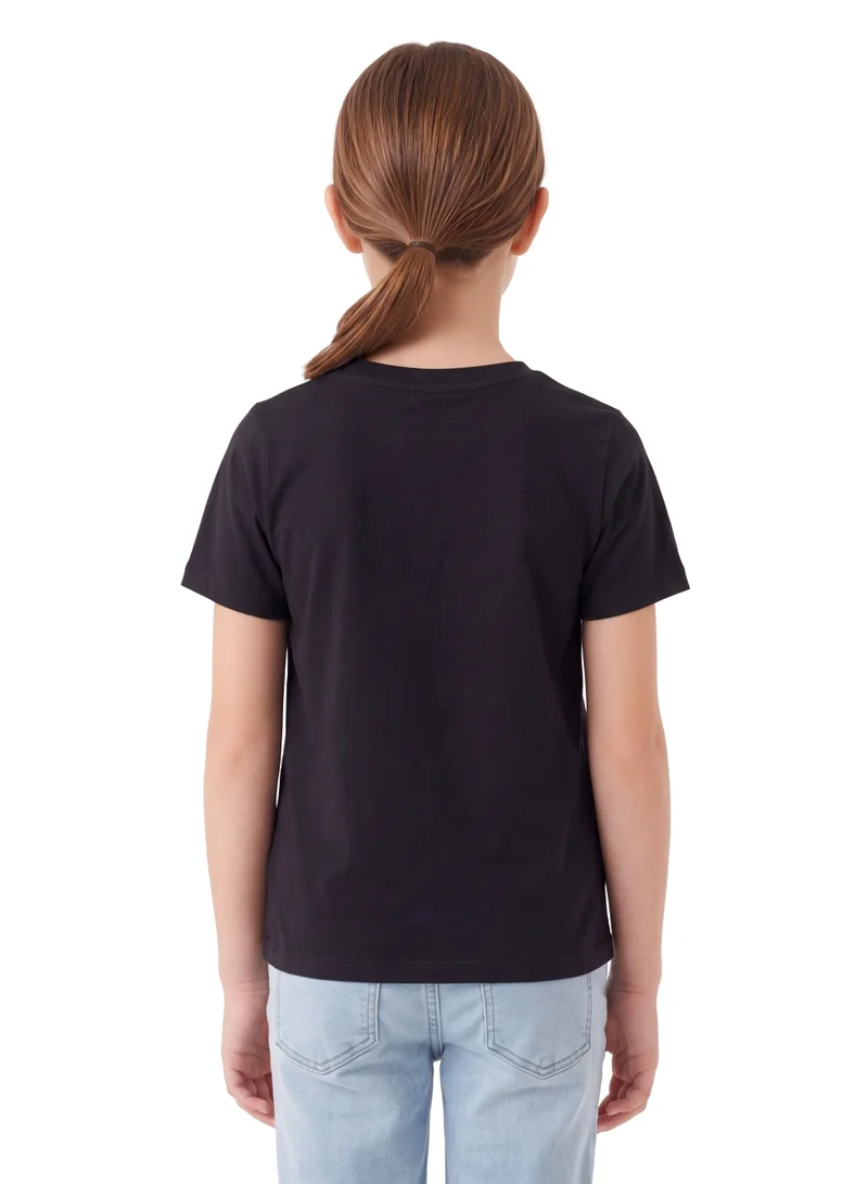 ديزني Disney Lilo & Stitch Graphic T-Shirt for Teen Girls | Cute Stitch Character Print Casual Cotton Crew Neck Tee
