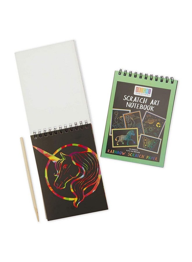 Bright Creations 8 Pack Rainbow Scratch Paper Pads for Kids with Wooden Styluses, 10 Sheets (5.5 x 3.9 In) - Image 5