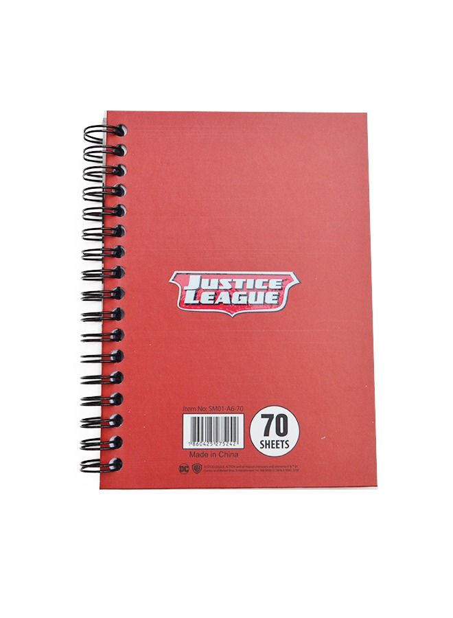 Justice League small notebook with high quality paper A6 70 sheets Pack of 5 - Image 2
