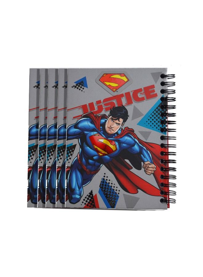 Justice League small notebook with high quality paper A6 70 sheets Pack of 5 - Image 1