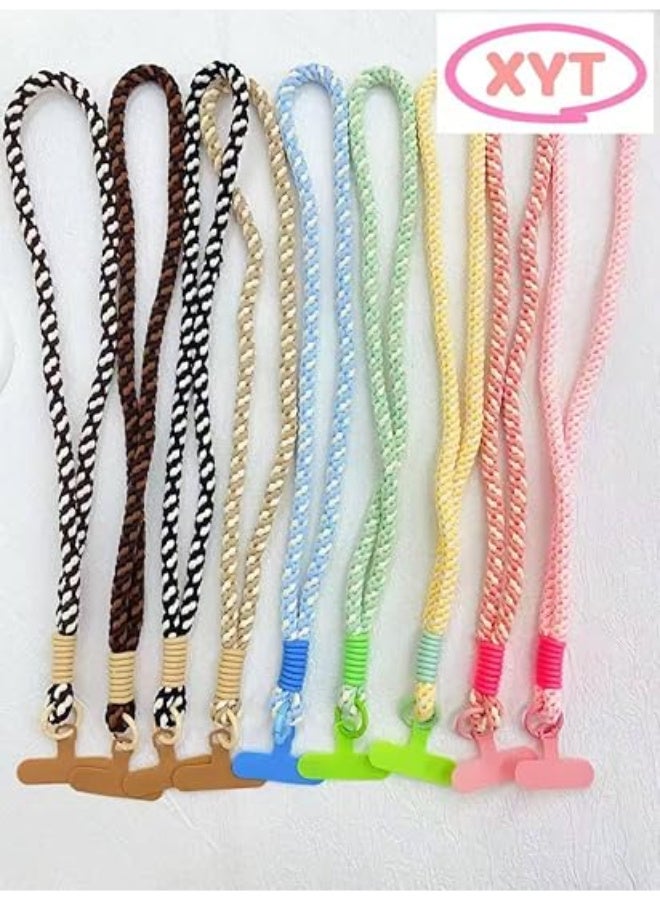 ecosystem Colorful Crossbody Lanyard Strap Nylon Shoulder Necklace Strap Anti Lost Key Mobile Chain With Hang Plate - Image 3