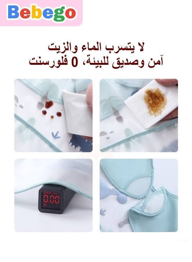 بيبيجو ببيجو مناديل أطفال قابلة للتعديل - ذات كمادات قصيرة، фарش استحمام بألوان زاهية (وردي، أزرق، أخضر، أصفر) - مثالية للرضع والأولاد الصغار، من البوليستر القابل للغسيل في الغسالة، مناديل لطيفة - Image 2