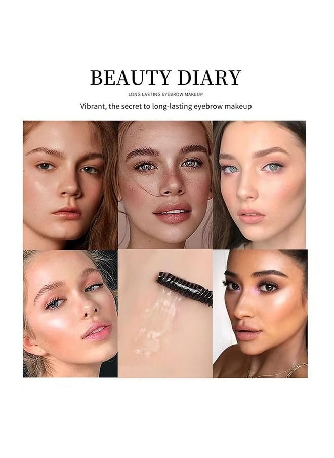 QiBest - 2 Pcs Clear Eyebrow Setting Gel with Brush, Clear Brow Fix Gel, Transfer Proof Eyebrow Mascara Long Lasting Waterproof and Sweat Proof Eyebrow Repair Liquid Brows Styling - Image 1