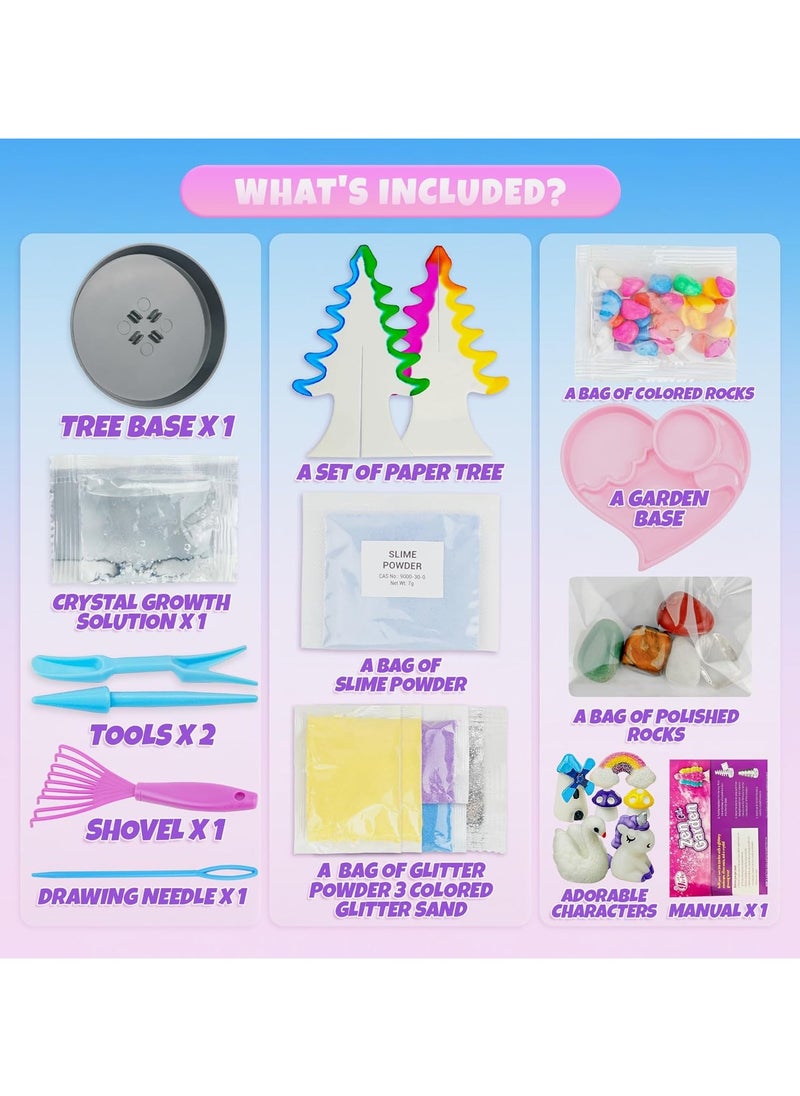 VUCATIN - Unicorn Fairy Garden Kit for Kids Zen Garden Kit for Girls DIY Science Toy Unicorn Terrarium Kit Magic Unicorn Arts and Crafts for Girls Age 8 Play Sand Set - Image 1